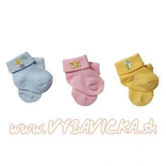 Ponožky bavlnené BabyOno, 0-6m, žltá