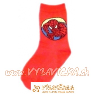 Ponožky klasické s prispôsobiteľným tvarom rozprávkové postavička Spiderman červená