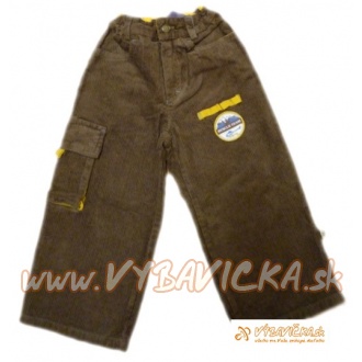 Nohavice klasické s vreckom logo hnedá