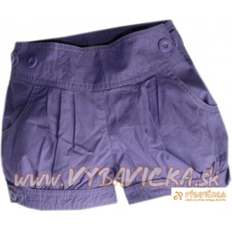 Nohavice klasické s vreckami fialová