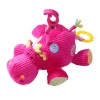 Plyšová hračka BabyOno, 0m+, hudobná, Hippo, ružová