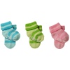 Ponožky protišmykové bavlnené BabyOno, 0-6m, pásiky, ružová