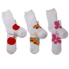 Ponožky froté BabyOno, 12-24m, kvietok, biela