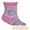 Ponožky protišmykové s protišmykovou vrstvou labky srdiečka ružovosvetloružovobiela