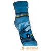 Ponožky froté s patentom autíčko modrá