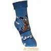Ponožky froté s patentom psík dogg modrá