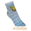 Ponožky protišmykové s protišmykovou vrstvou na oboch stranách krokodíl svetlomodrá