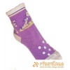 Ponožky protišmykové s protišmykovou vrstvou na oboch stranách žirafa fialovobiela