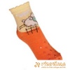 Ponožky protišmykové s protišmykovou vrstvou na oboch stranách ovečka oranžovožltá