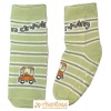 Ponožky protišmykové s protišmykovou vrstvou s vrstvou zo silikónu autíčko driving zelenohendá