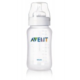 Fľaša pre kojencov AVENT, 0 m+, 330 ml, 1 otvor - prietok pre novorodenca