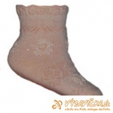 Ponožky froté s patentom pre dojčatá kvietky svetloružová