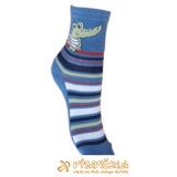 Ponožky protišmykové s protišmykovou vrstvou krokodíl modrá