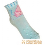 Ponožky protišmykové s protišmykovou vrstvou na oboch stranách sloník svetlomodrá