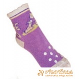 Ponožky protišmykové s protišmykovou vrstvou na oboch stranách žirafa fialovobiela