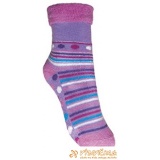 Ponožky froté s patentom fialovoružová