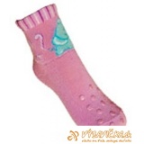 Ponožky protišmykové s protišmykovou vrstvou na oboch stranách sloník ružová