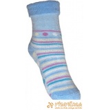 Ponožky froté s patentom svetlomodromodrobiela
