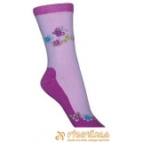 Ponožky klasické motýľ ružovotmavoružová